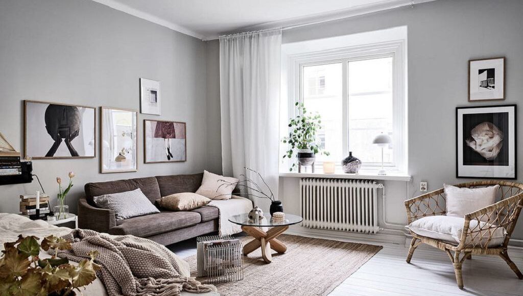 living room in neutral colors